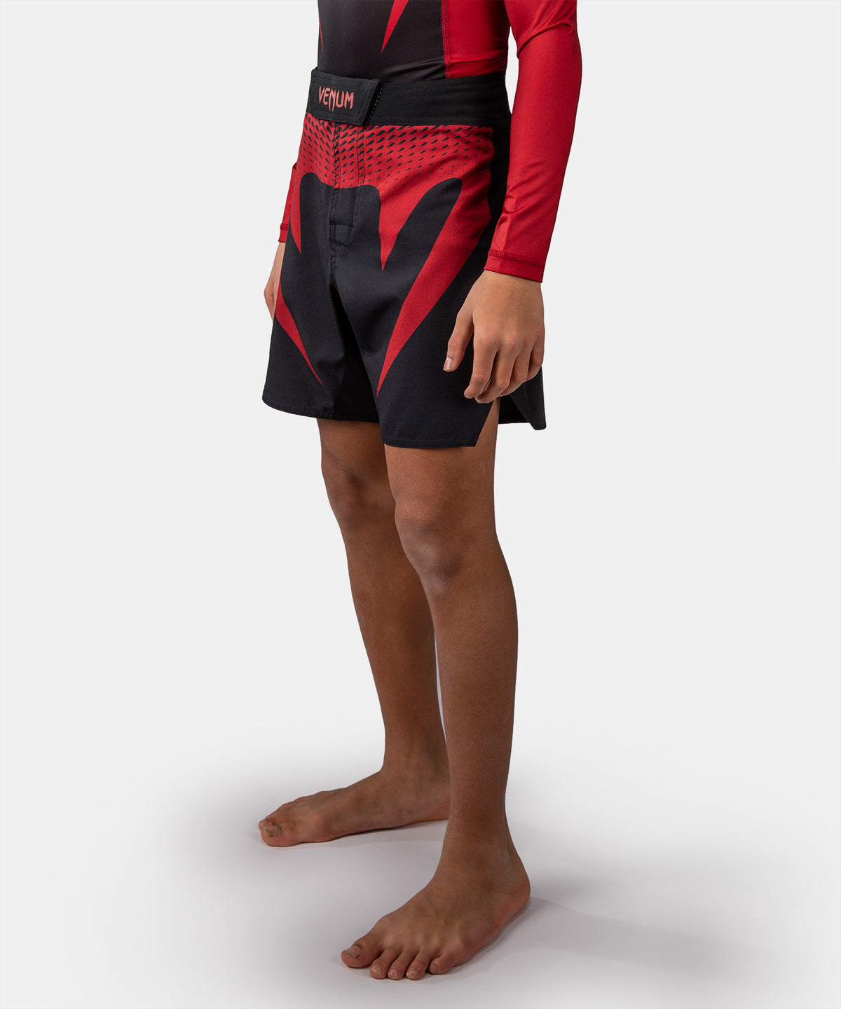 Venum Attack Kids Fight Shorts - Black/Red
