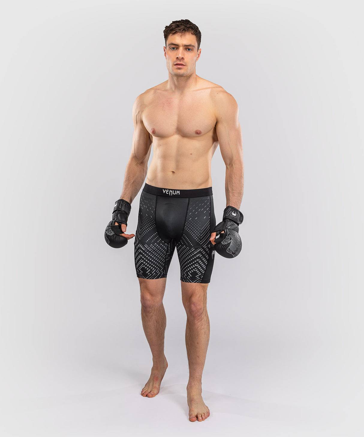 Venum Midnight Fury Vale Tudo Shorts - Black/Grey/Silver