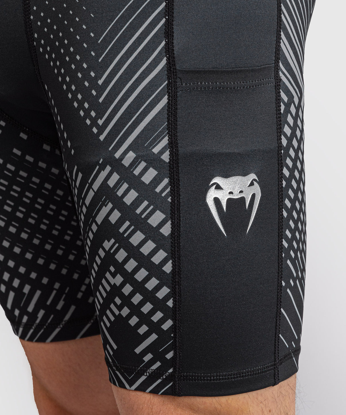 Venum Midnight Fury Vale Tudo Shorts - Black/Grey/Silver