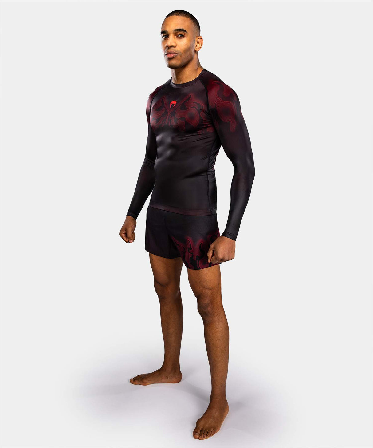 Venum Spectre Long Sleeve Rash Guard - Black/Red