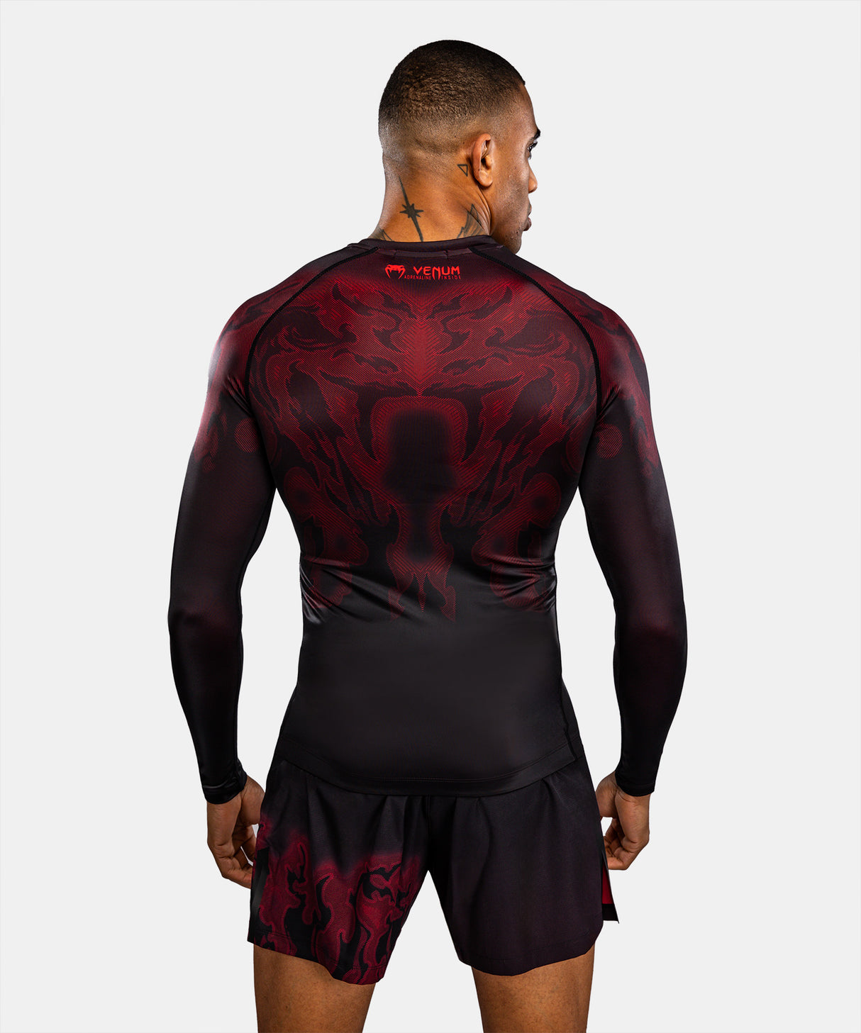 Venum Spectre Long Sleeve Rash Guard - Black/Red