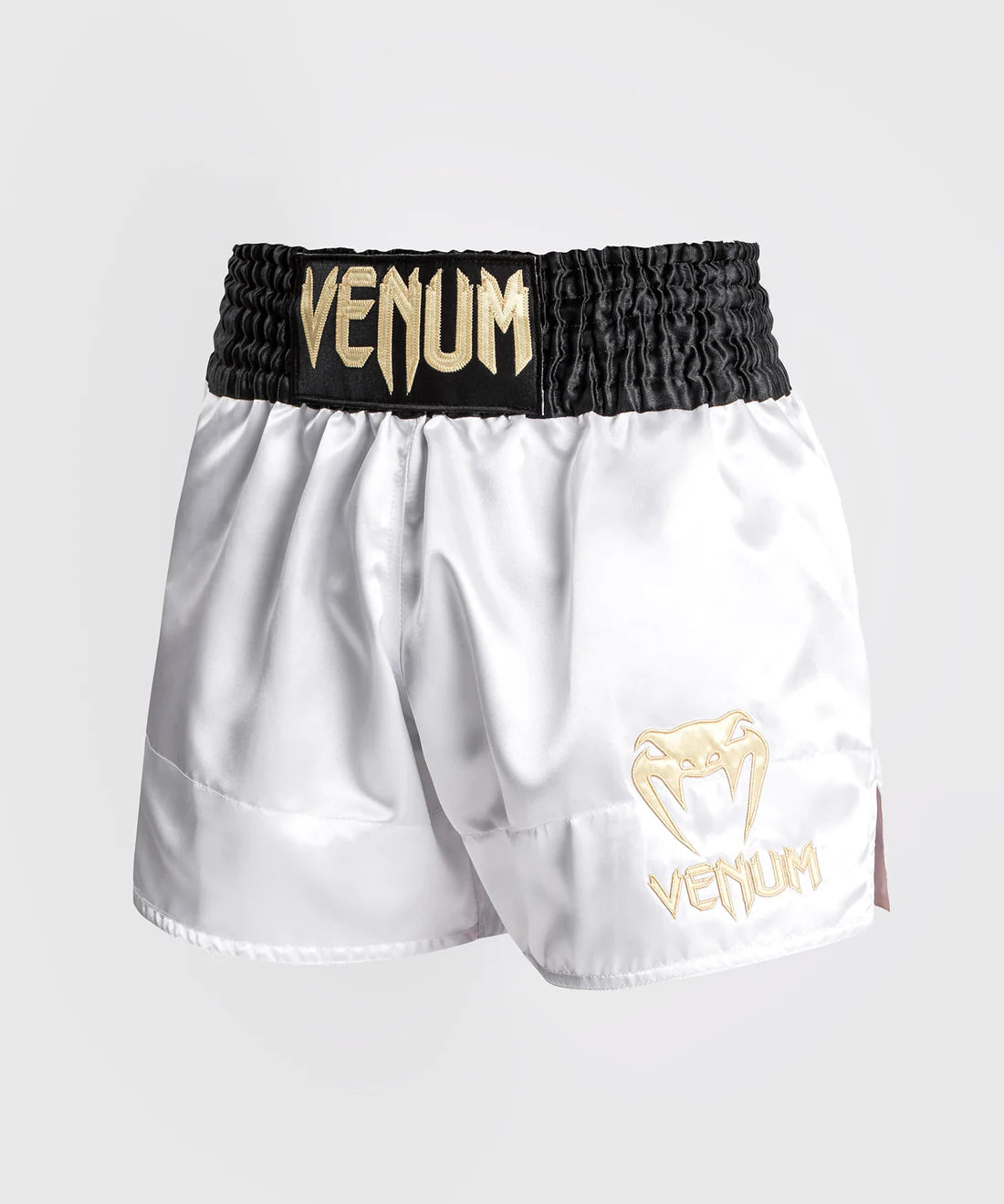 Venum Classic Muay Thaï Short - Black/White/White Fight Co