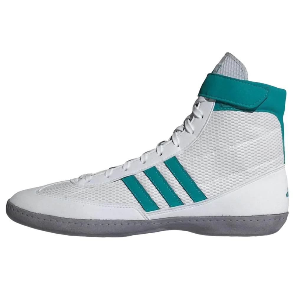 Adidas Combat Speed 4 Wrestling Boots - White/Teal/Grey