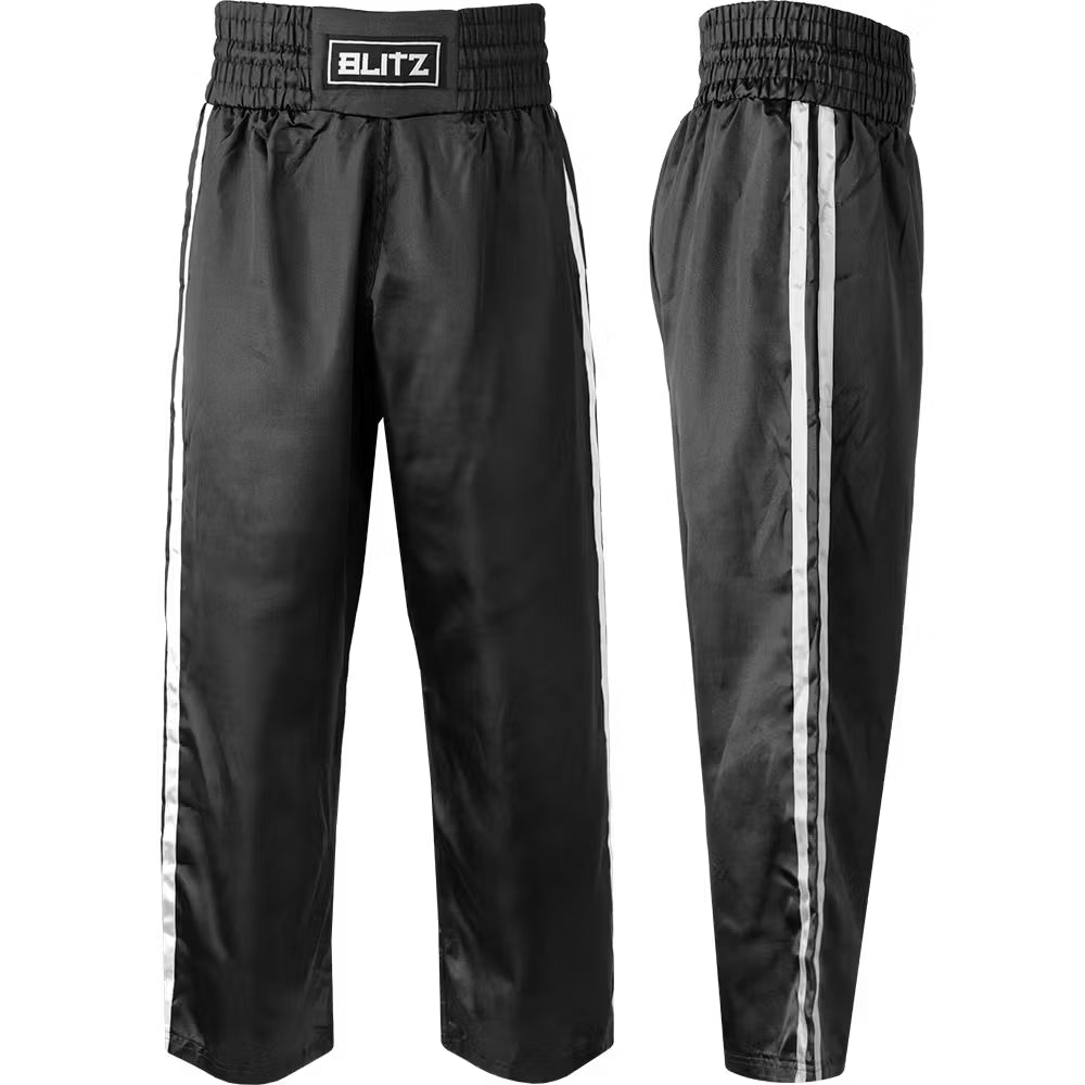 Blitz Classic Satin Full Contact Kickboxing Trousers