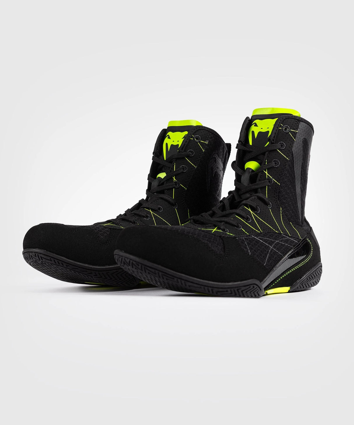 Venum Training Camp 4.0 Boxing Shoes - Black/Neon Green