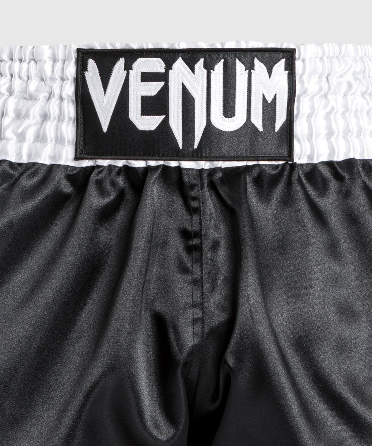 Venum Classic Muay Thaï Short - Black/White/White Fight Co