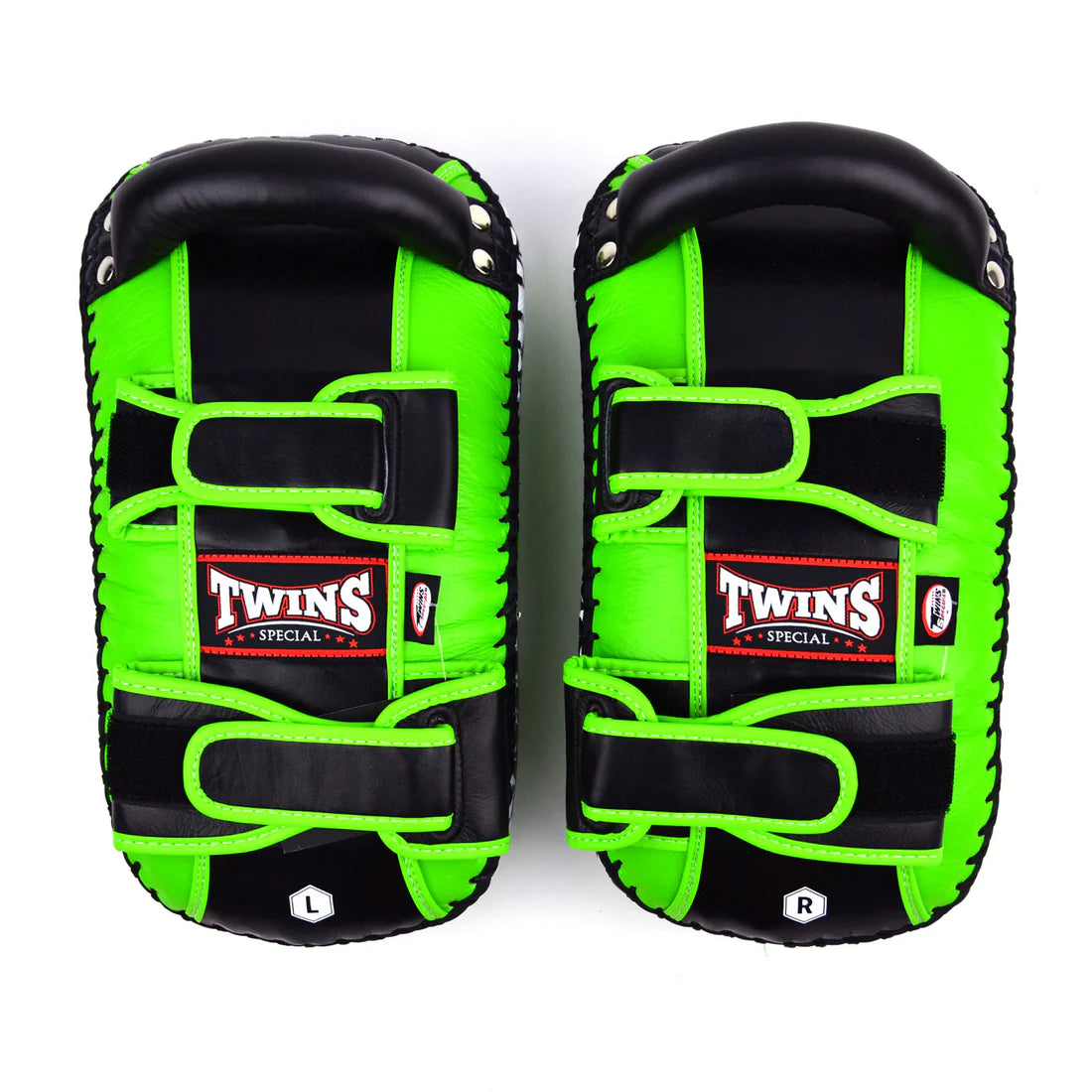 Twins Special Curved Leather Thai Kick Pads