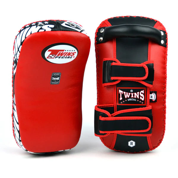 Twins Special Curved Leather Thai Kick Pads