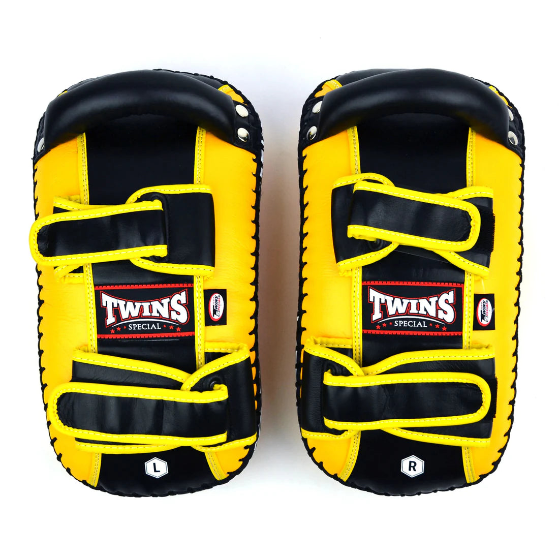 Twins Special Curved Leather Thai Kick Pads