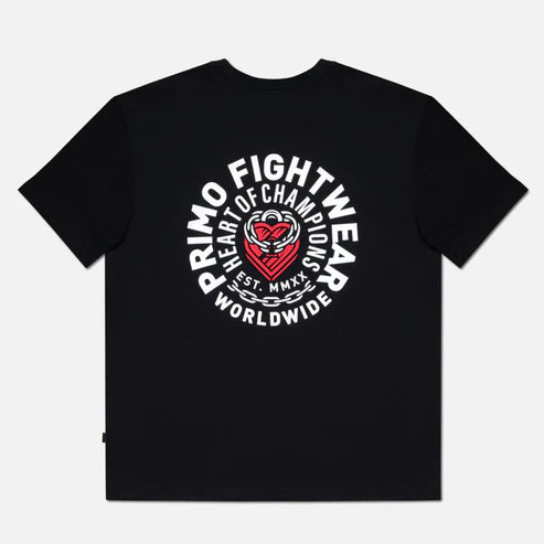 Primo Heart Of Champions Cotton T-Shirt - Black