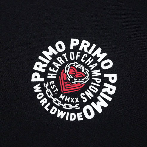 Primo Heart Of Champions Cotton T-Shirt - Black