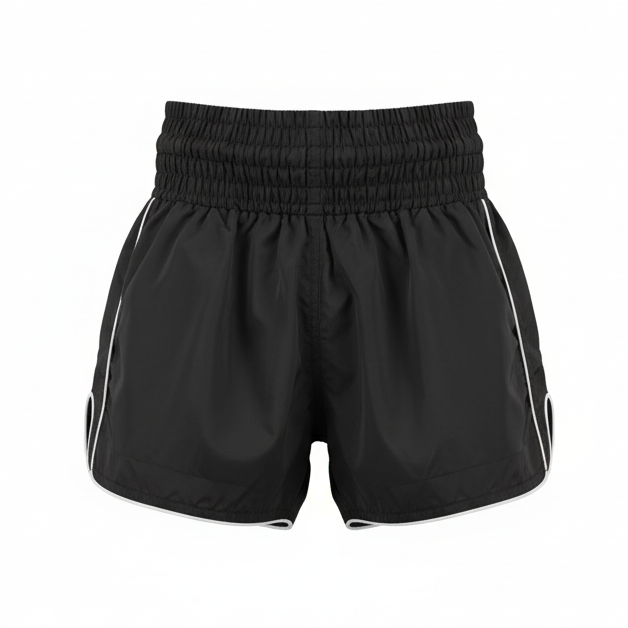 Black shorts on a white background