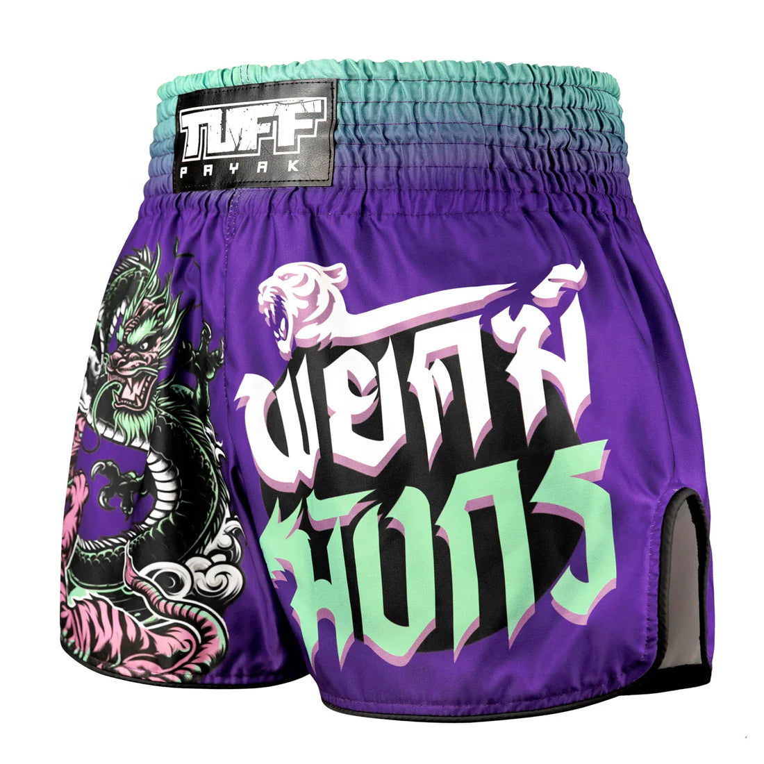TUFF Payak Muay Thai Shorts - Shadow & Flame