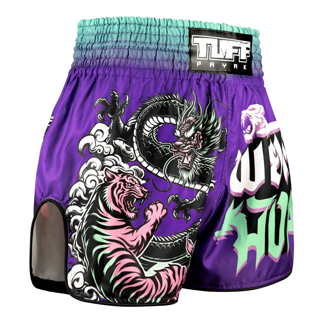 TUFF Payak Muay Thai Shorts - Shadow & Flame