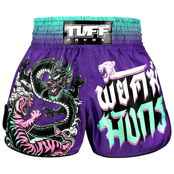 TUFF Payak Muay Thai Shorts - Shadow & Flame
