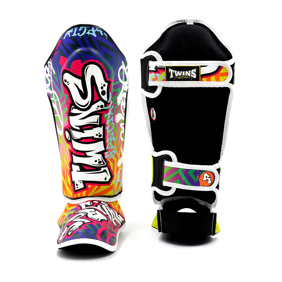 Twins Special Graffiti Leather Shin Guards