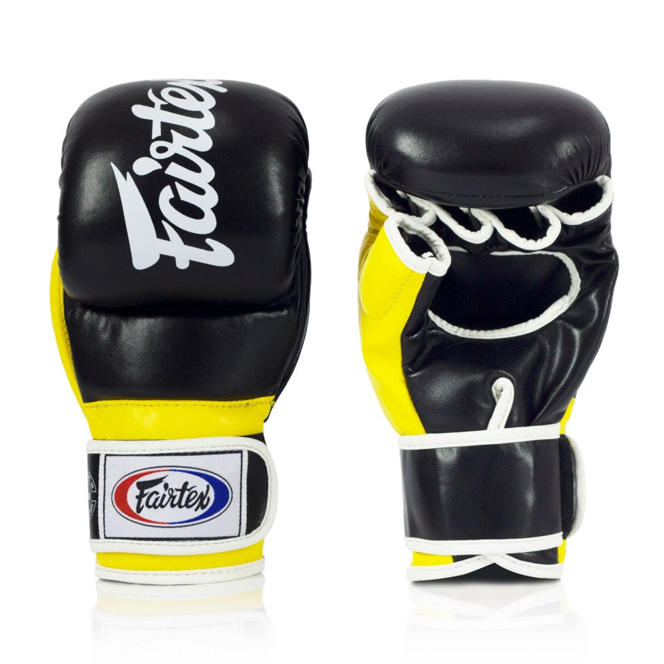 Fairtex Black-Yellow Super Sparring MMA Gloves Fairtex