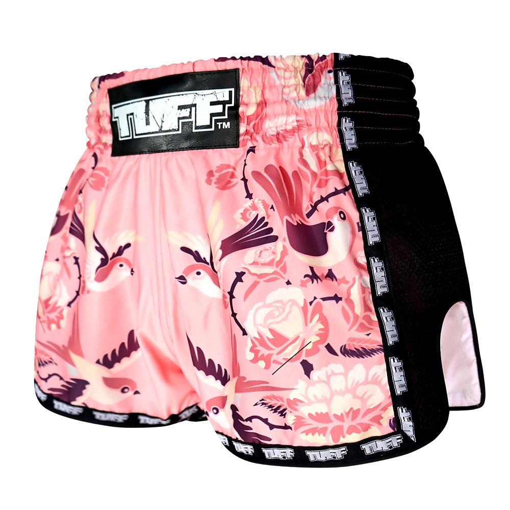 TUFF Retro Style Shorts - Birds & Roses TUFF