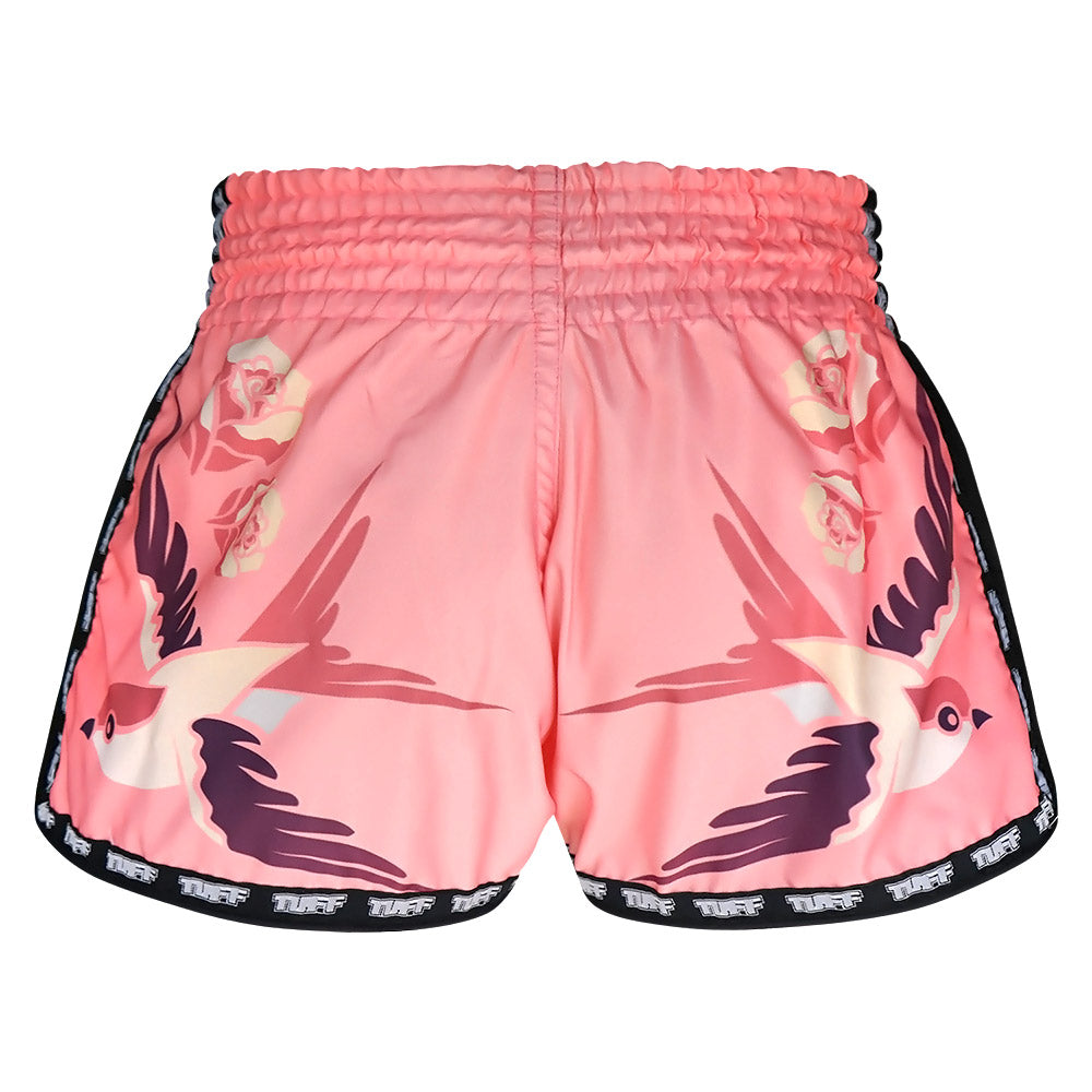 TUFF Retro Style Shorts - Birds & Roses TUFF