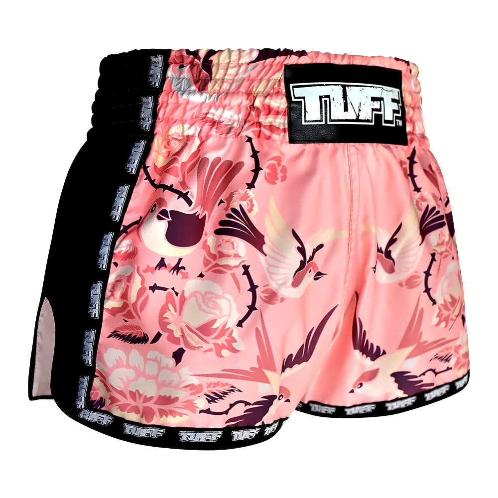 TUFF Retro Style Shorts - Birds & Roses TUFF