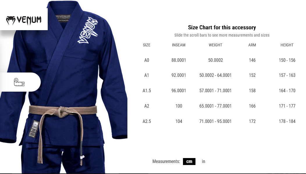 Venum Contender 2.0 Adult BJJ Gi Venum