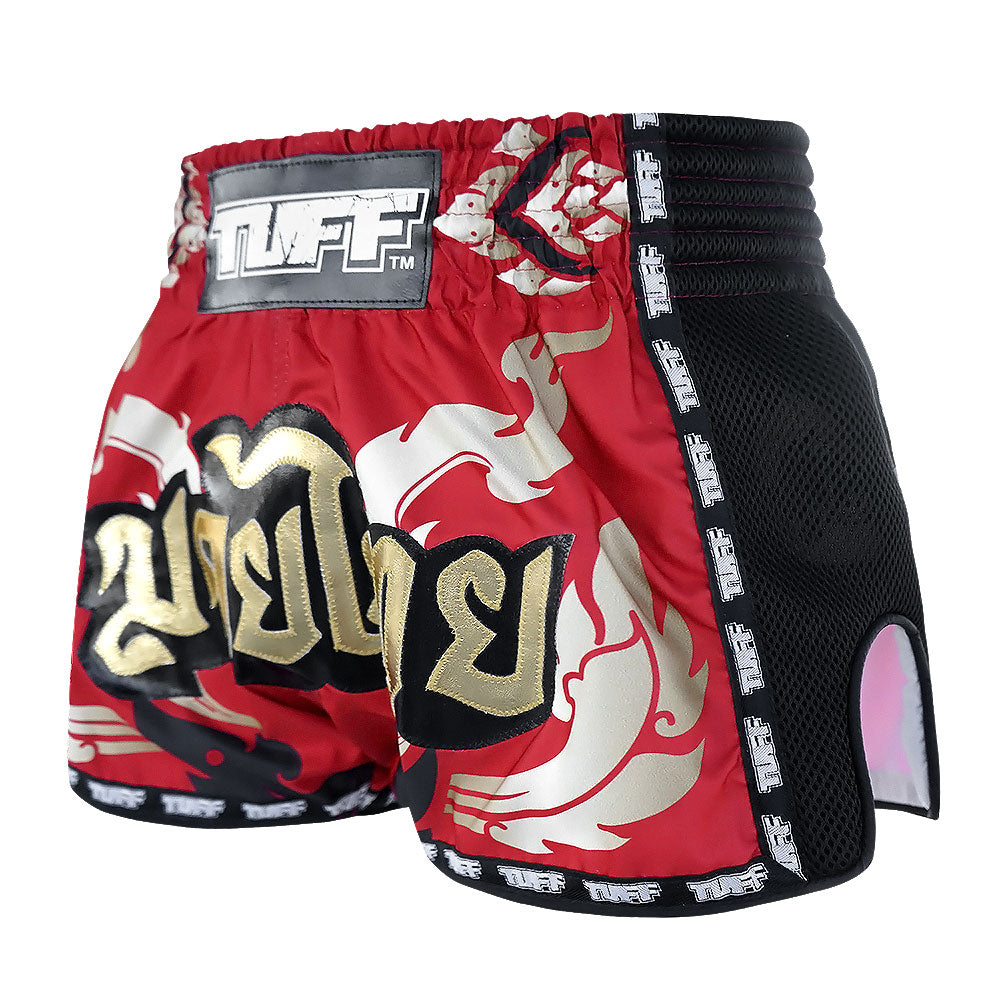 TUFF Retro Style Shorts - Red Thai Yantra TUFF