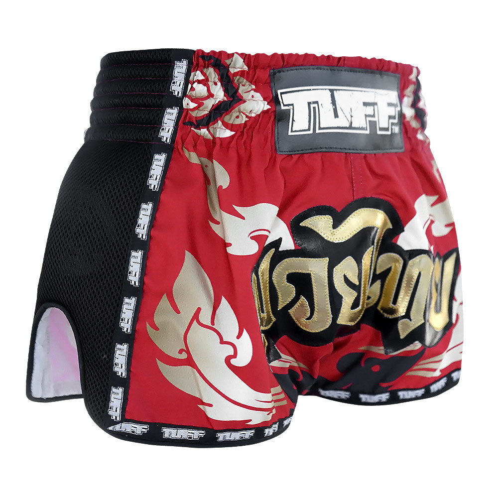 TUFF Retro Style Shorts - Red Thai Yantra TUFF