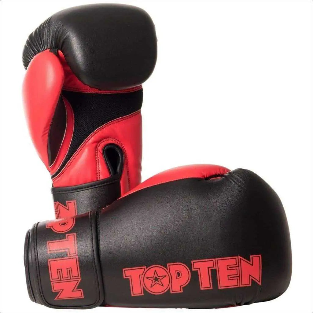Top Ten XLP Boxing Gloves Black/Red Top Ten