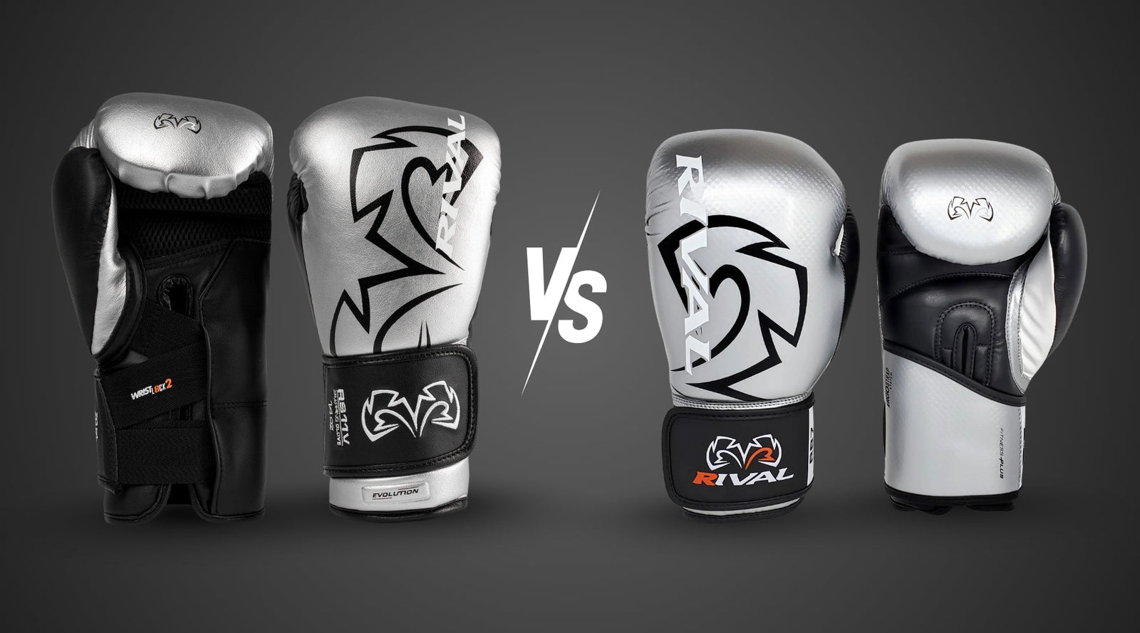 rival silver sparring gloves and bag gloves 