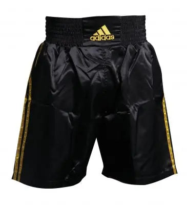 Adidas Satin Black Boxing Shorts | Fight Co 