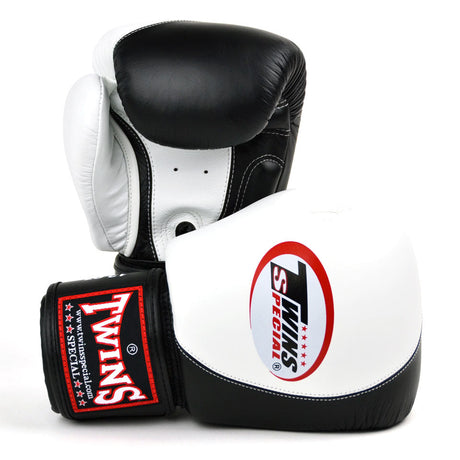 Picture of Twins White & Black 14oz Thai Boxing Gloves