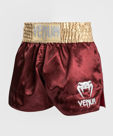 Venum Classic Muay Thaï Short - Black/White/White  Fight Co