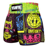 TUFF High Cut Retro Style Shorts - Neon Graffiti