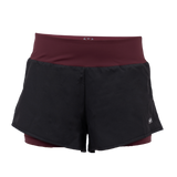 Scramble Hearts Combination Shorts - Grey/Burgundy