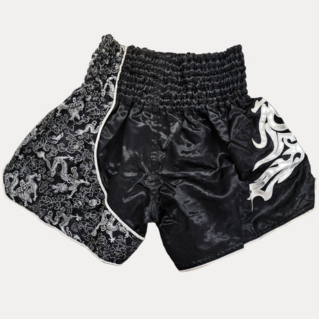 Fluory Silver Leaf Kids Muay Thai Shorts  Fight Co