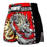 TUFF New Retro Style Shorts - Red Chinese Dragon