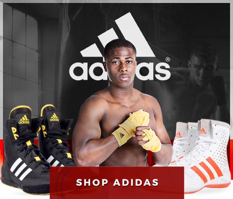 Image of Adidas boxing boots in White and Black