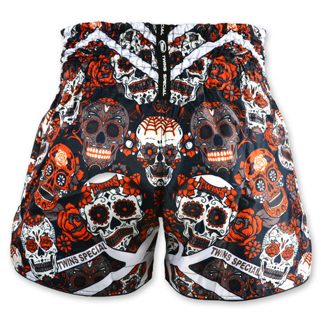 Twins Calaveras Muay Thai Shorts - Orange