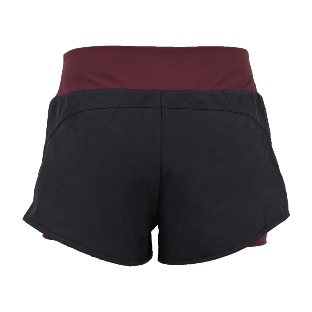 Scramble Hearts Combination Shorts - Grey/Burgundy