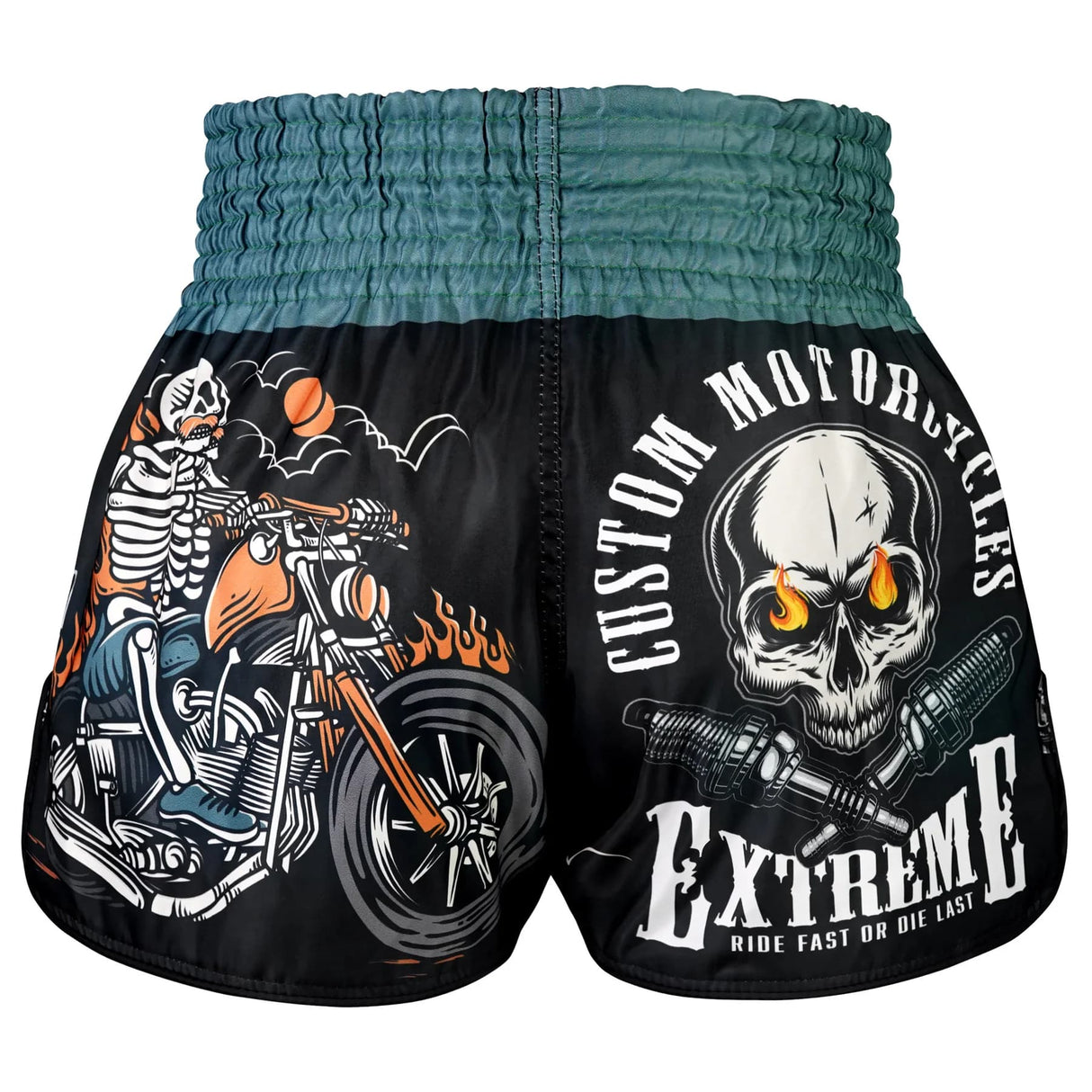 TUFF High Cut Retro Style Shorts - The Skull Rider