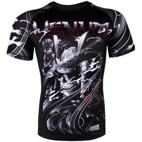Venum Samurai Skull Rashguard - Short Sleeves - Black  Fight Co