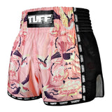 TUFF New Retro Style Shorts - Pink Birds With Roses