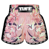 TUFF New Retro Style Shorts - Pink Birds With Roses