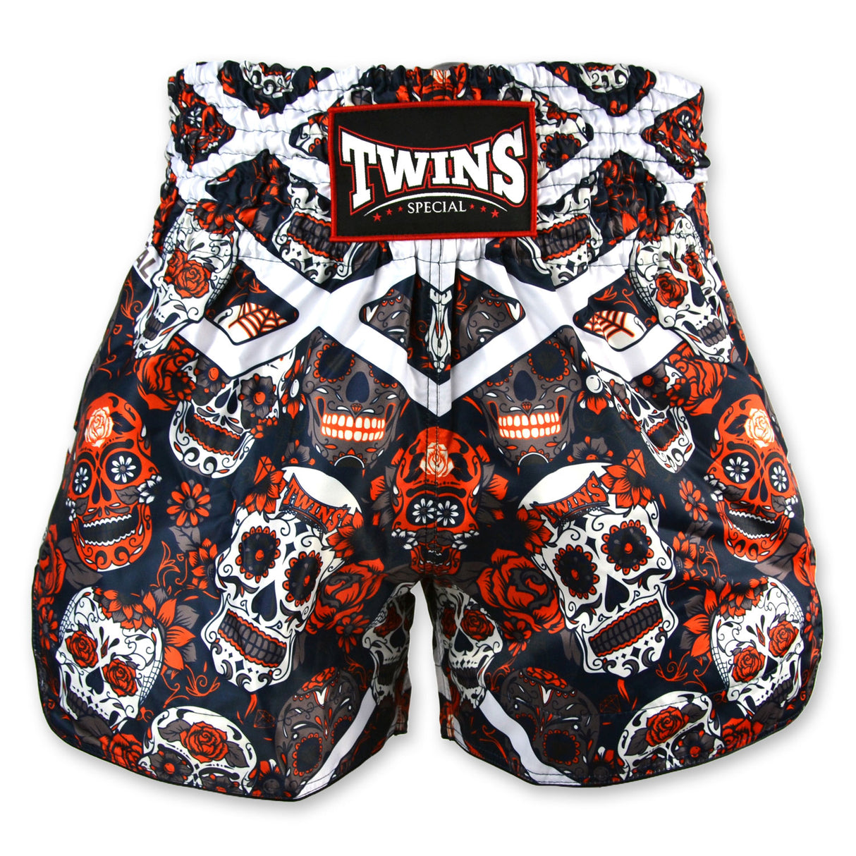 Twins Calaveras Muay Thai Shorts - Orange