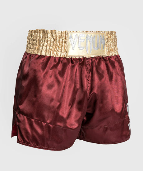 Venum Classic Muay Thaï Short - Black/White/White  Fight Co