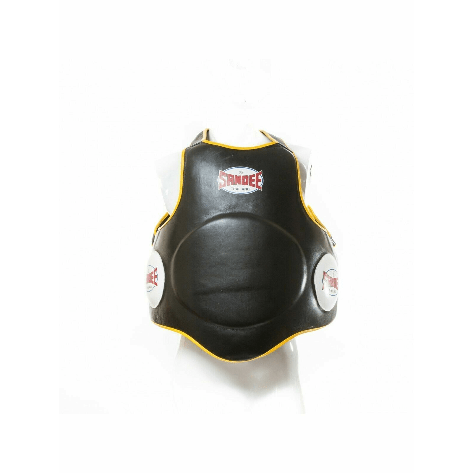 Sandee Leather Black & Yellow Full Coaching Muay Thai Boxing  Fight Co
