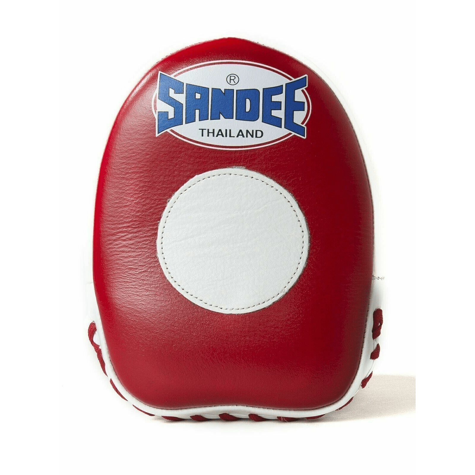 Sandee Muay Thai Boxing Mini Focus Mitts Leather Red & White  Fight Co