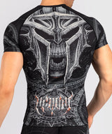 Venum Gladiator 5.0 Men's Short Sleeve Rash Guard - Black/Silver