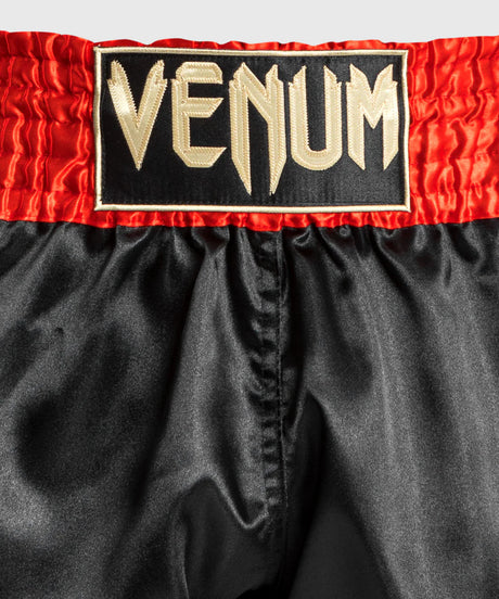 Venum Classic Muay Thaï Short - Black/White/White  Fight Co