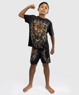 Venum Tiger Kids Dry Tech T-Shirt - Black/Neon Orange